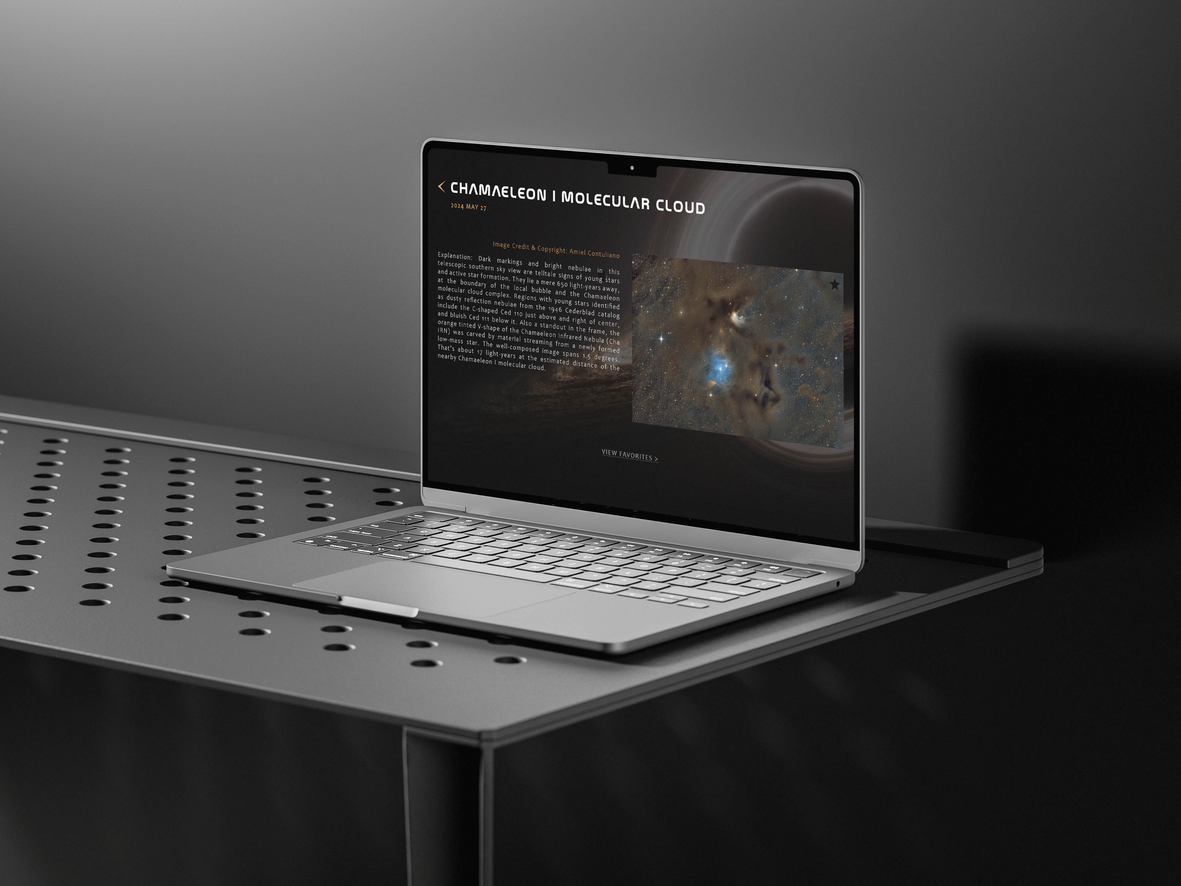 APoD desktop interface showing astronomy image details