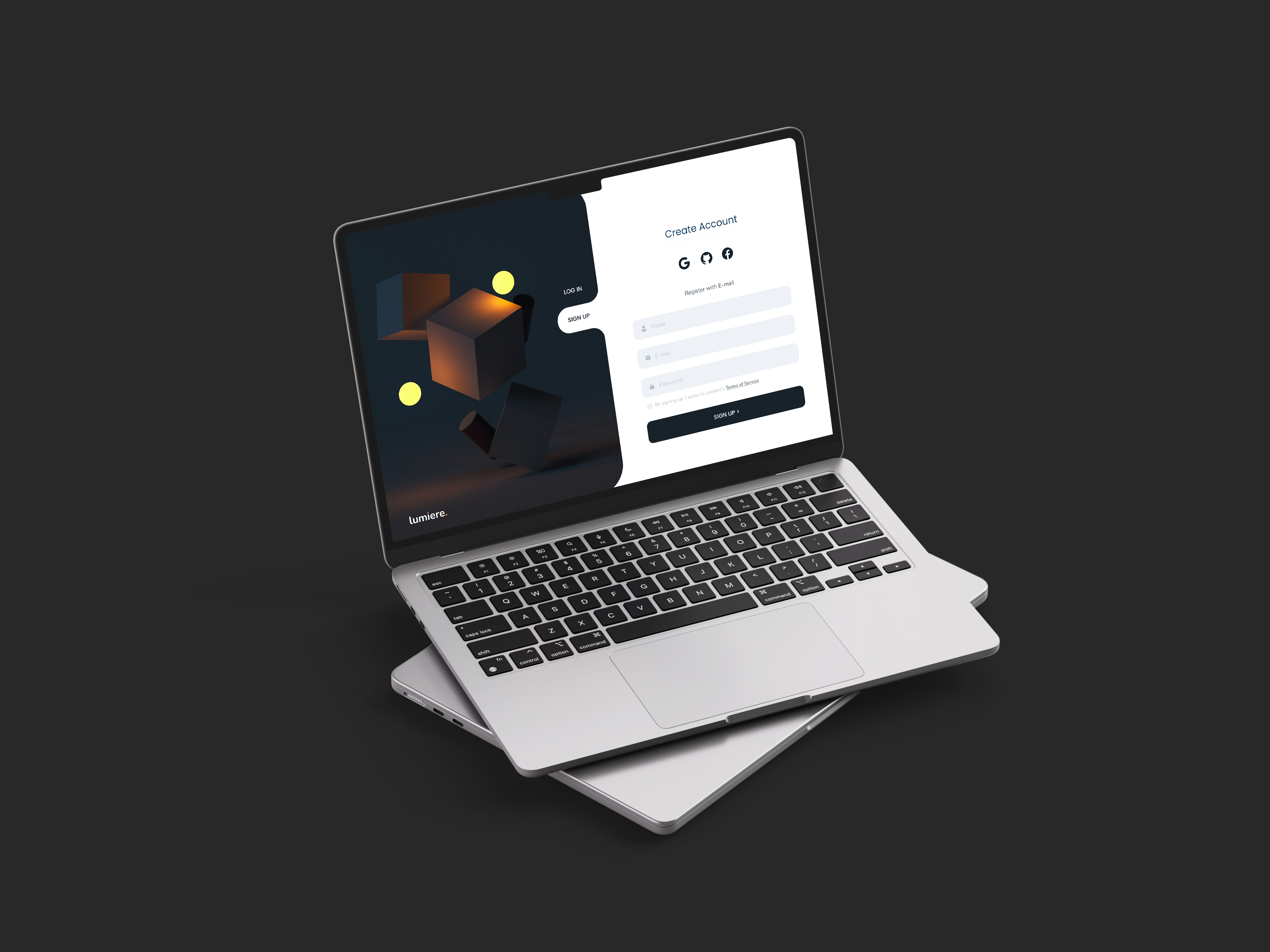 Lumiere interface screen showing additional layout and visual design elements