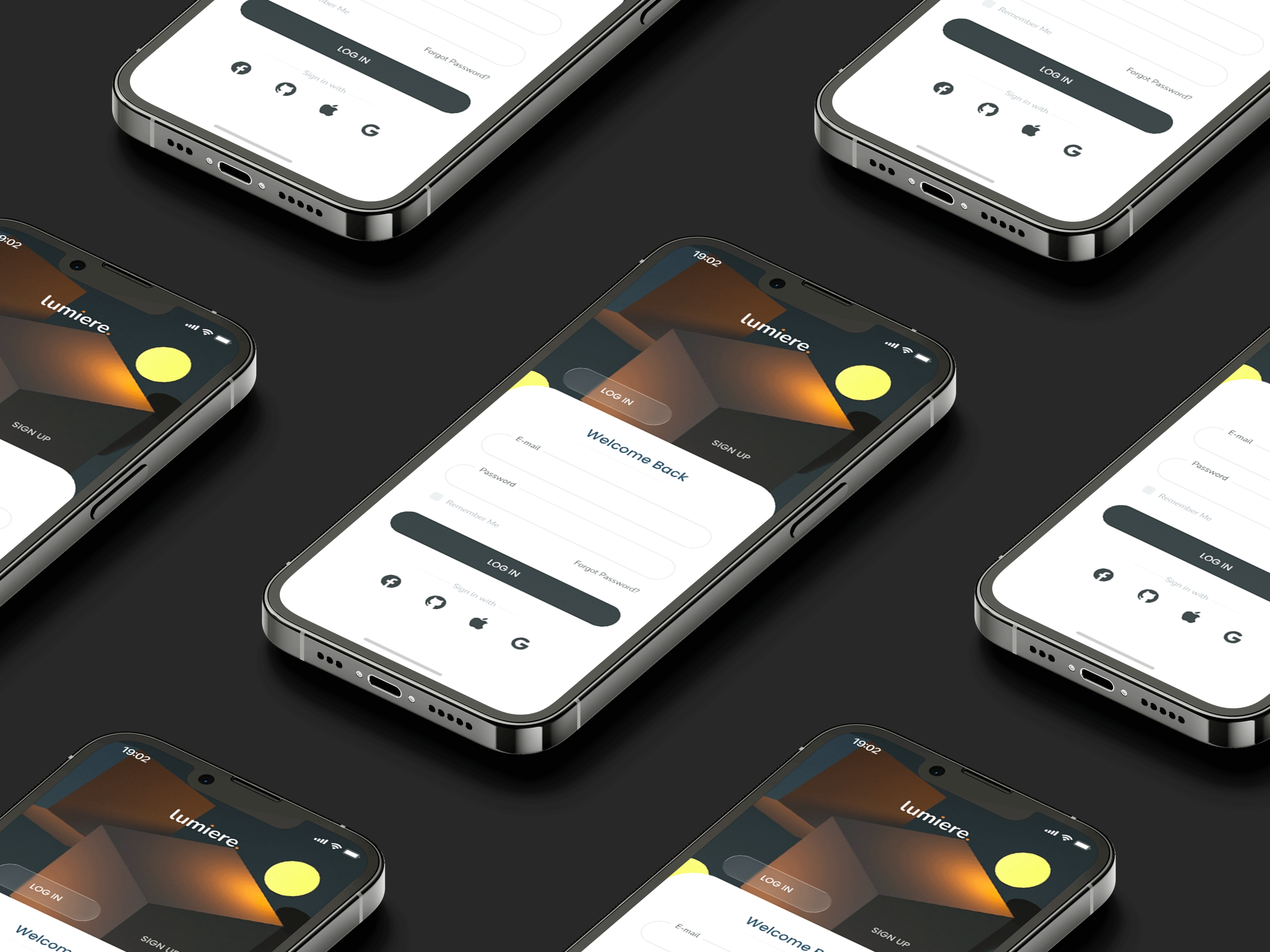 Lumiere mobile sign-up page design