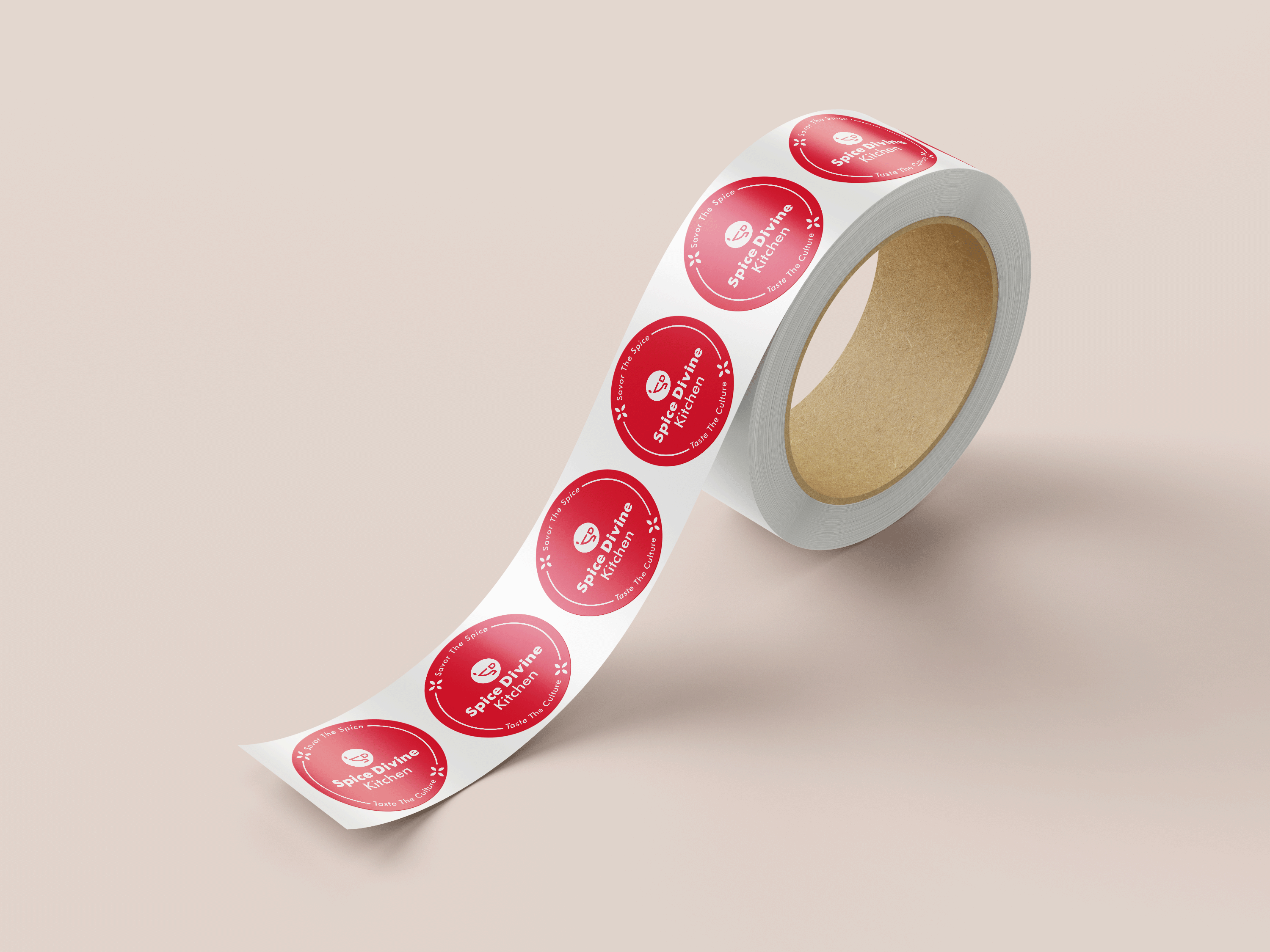 Restaurant sticker design