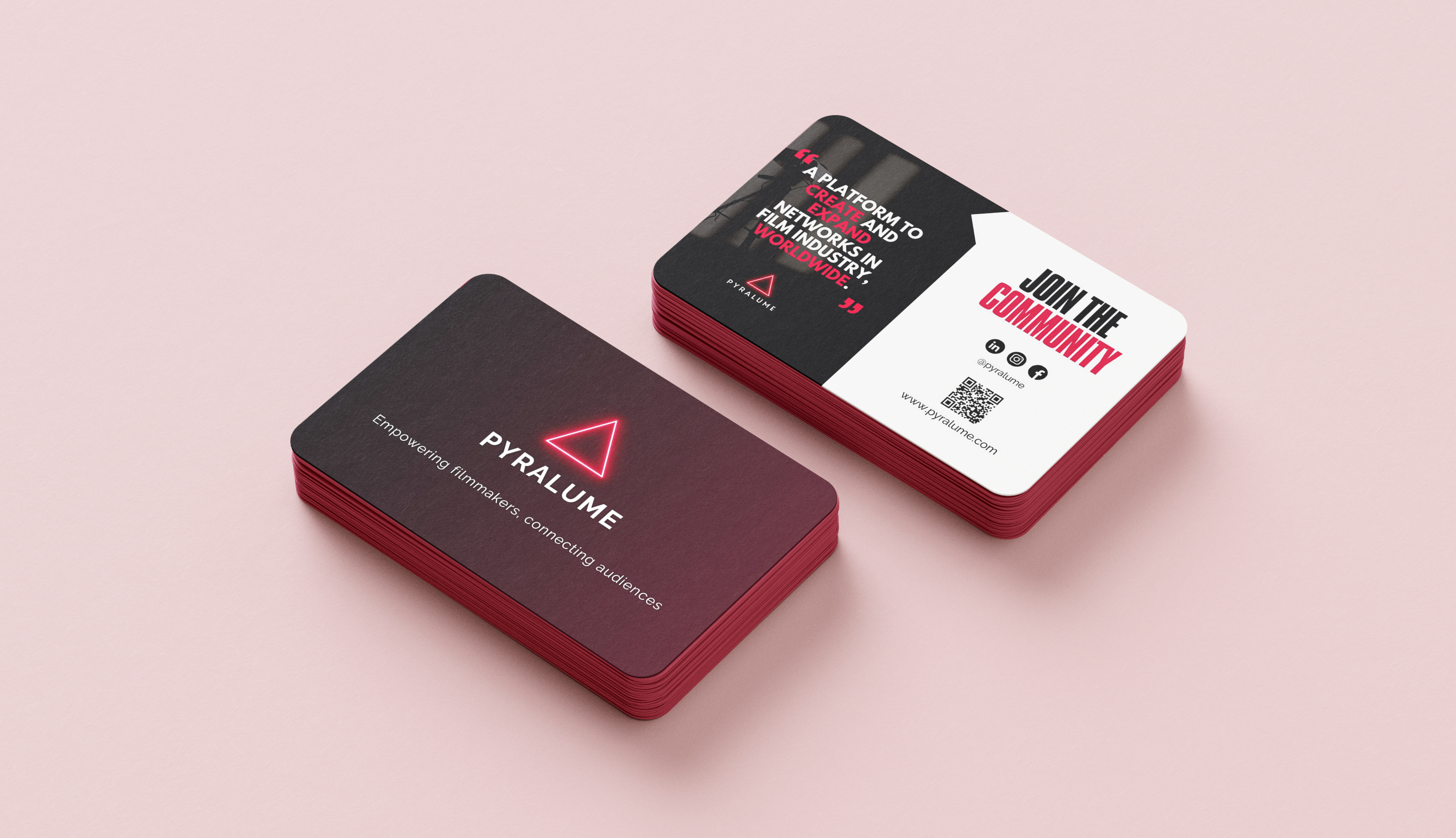 Pyralume business card and membership card design